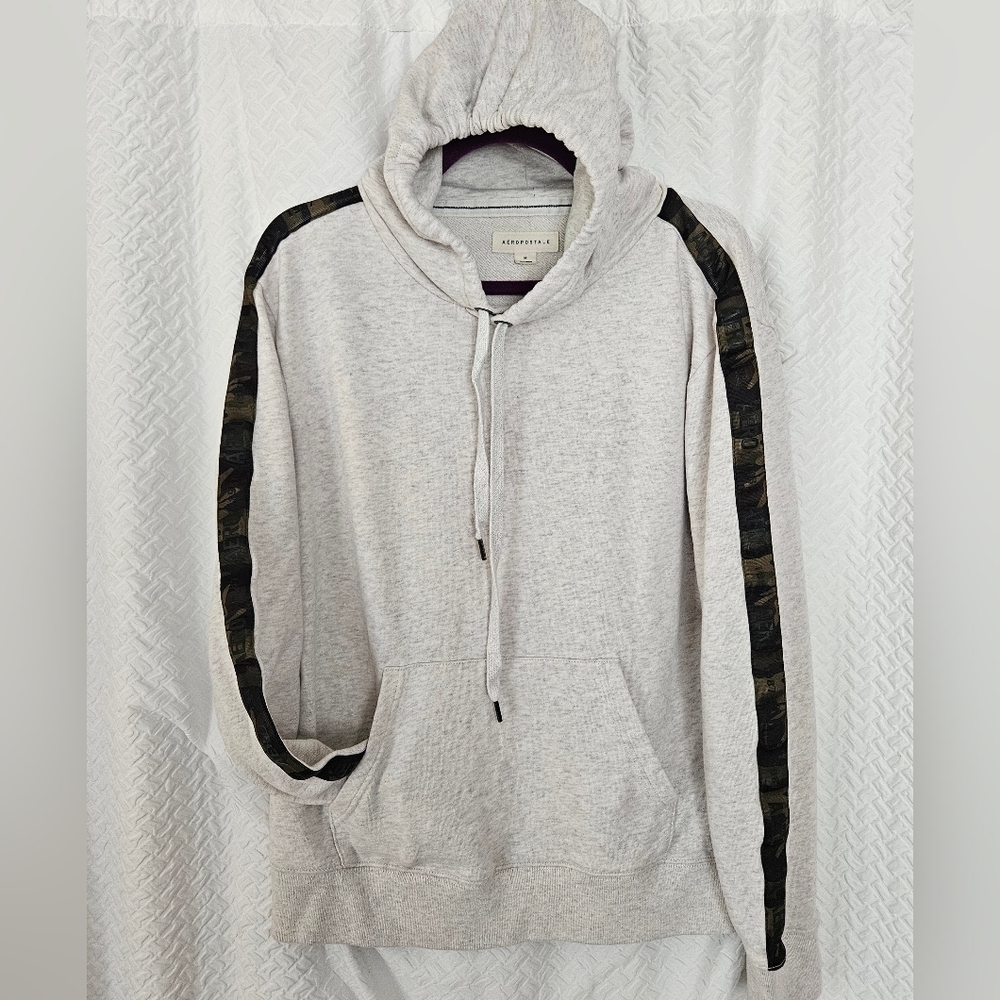 Aeropostale Camo Embellished Logo Sleeve Hoodie